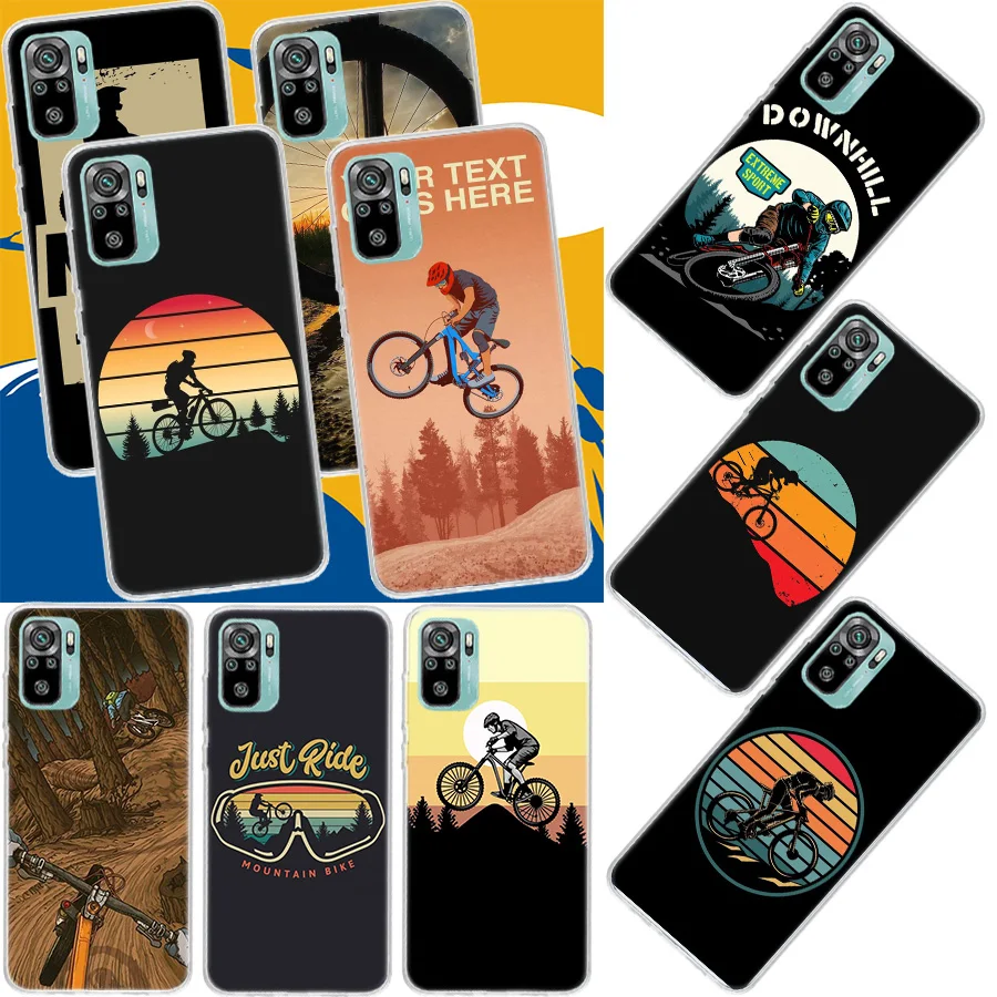 MTB Mountain Bike Cycling Bicycle Phone Case For Xiaomi Redmi Note 11S 11T 11E 12S 12 Pro Plus 11 10S 10 9S 9T 9 8T 8 7 Coque So