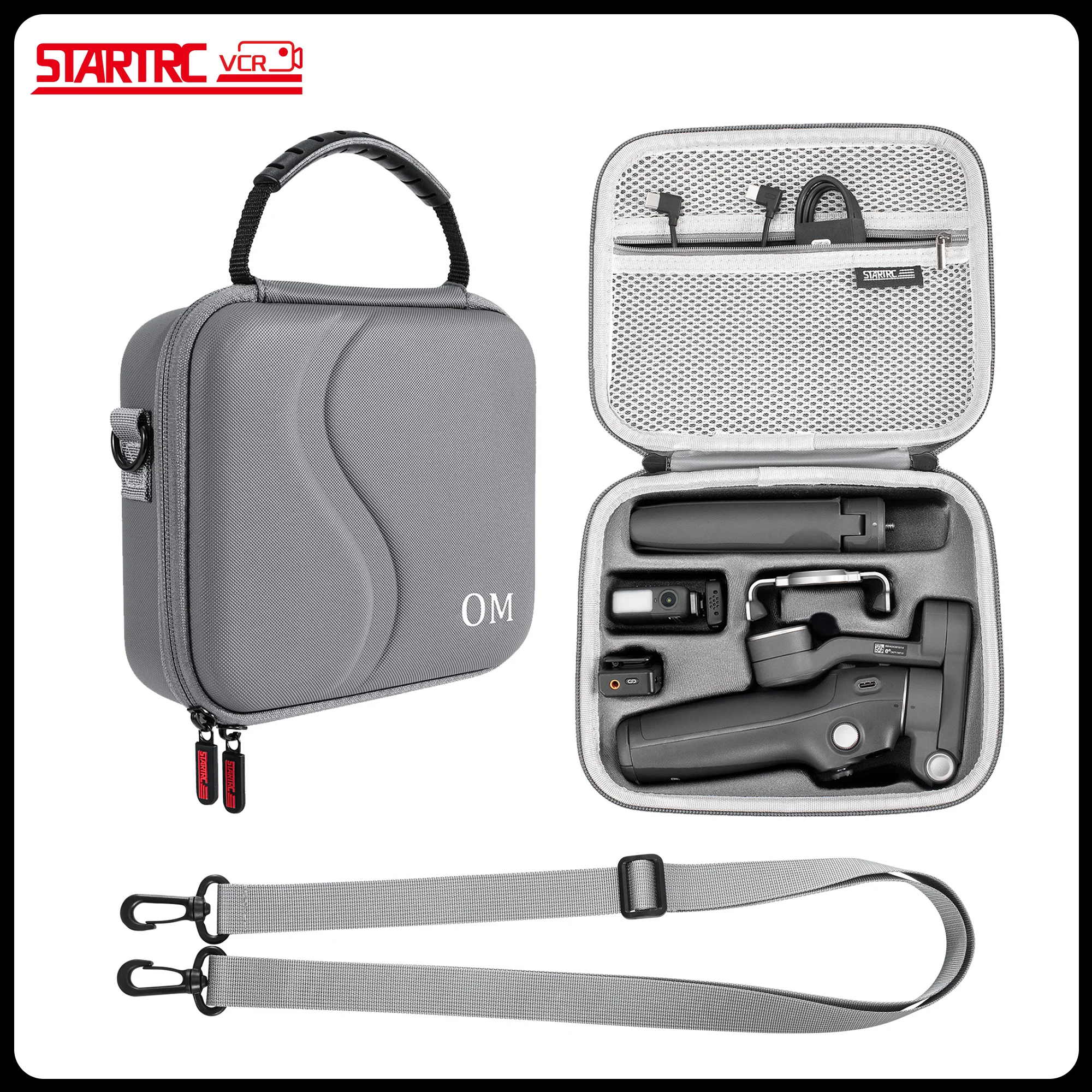 

Чехол для переноски DJI OM7/7P, портативный кейс для хранения, сумка через плечо из полиуретана, дорожная сумка для аксессуаров DJI Osmo Mobile 7/8