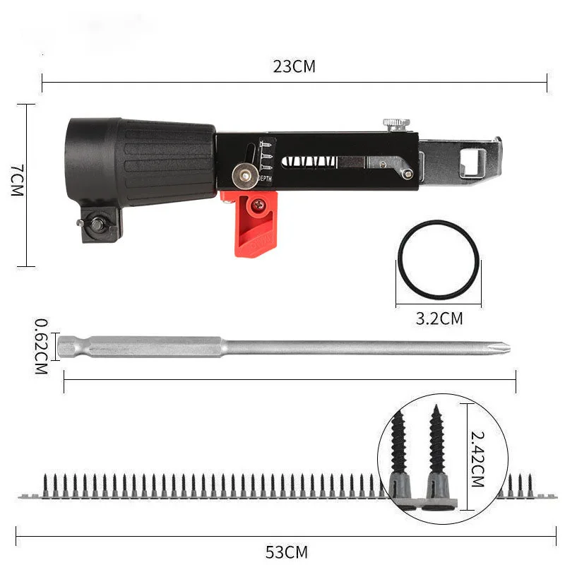 Nail Woodworking Tool New Electric Drywall Screw Gun Cordless Power Drill Adjustable Screw Length Depth Easy to Use