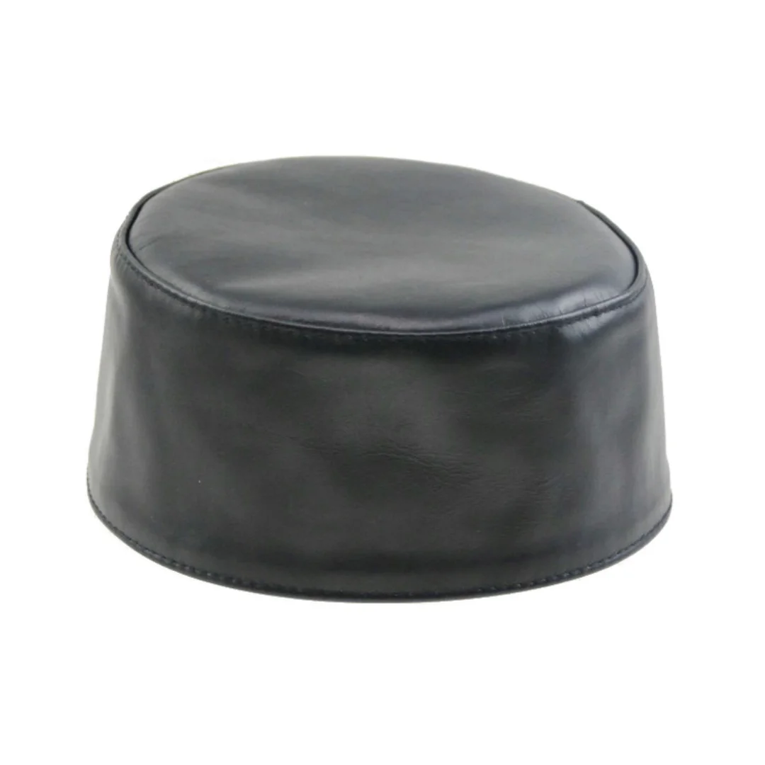 

Men's Muslim Prayer Hat Cap Genuine Sheep Leather Men Prayer Hat Saudi Arabia India Bonnet Musulman Islamic Clothing Accessories