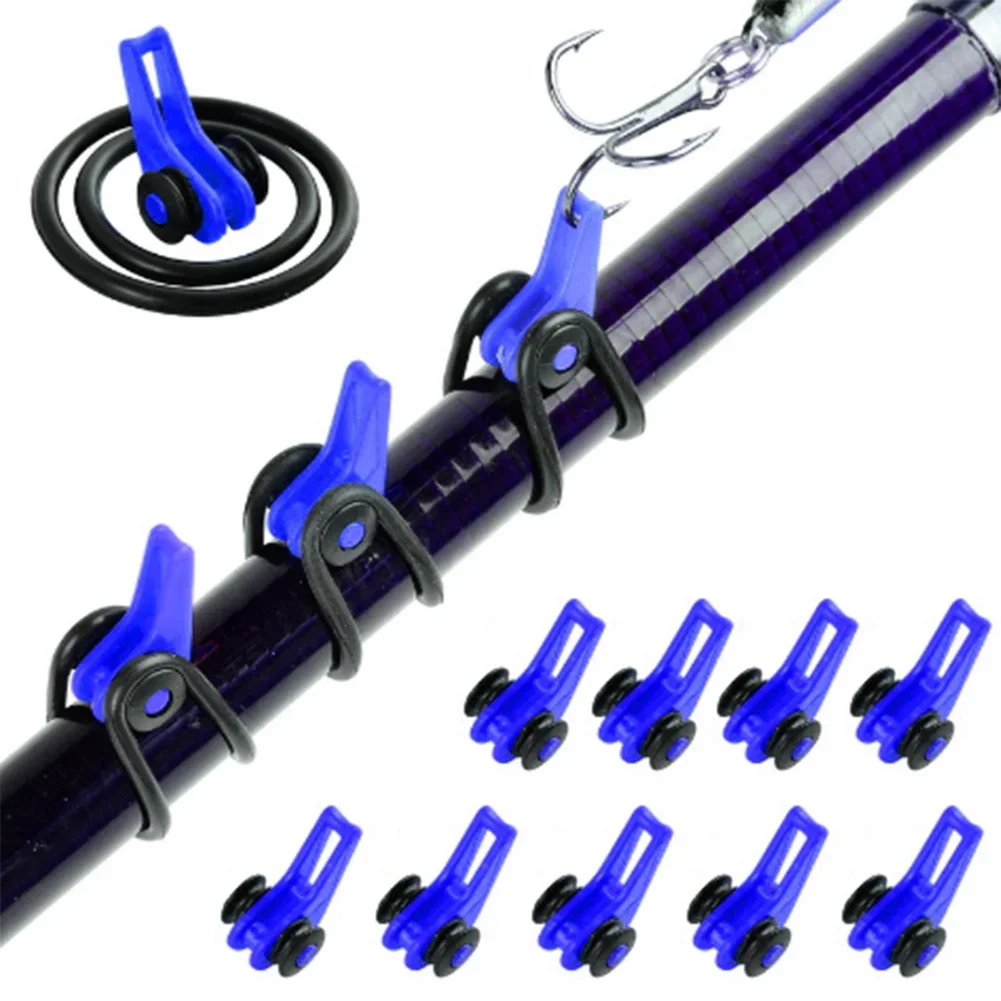 10 Stück/Lot Angelruten-Stangenhakenhalter – sicherer Silikonring Iso Hold Bait Lures und Jigs für sicheres und einfaches Angeln – Detail 9