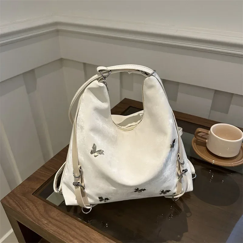 

Large capacity commuter backpack bag women's fashion butterfly underarm shoulder versatile tote bag