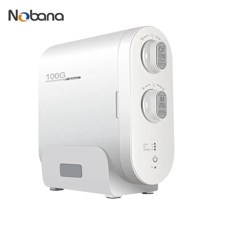 Nobana 100gpd نظام التناضح العكسي تحت الحوض منقي فلتر المياه Home Ro
