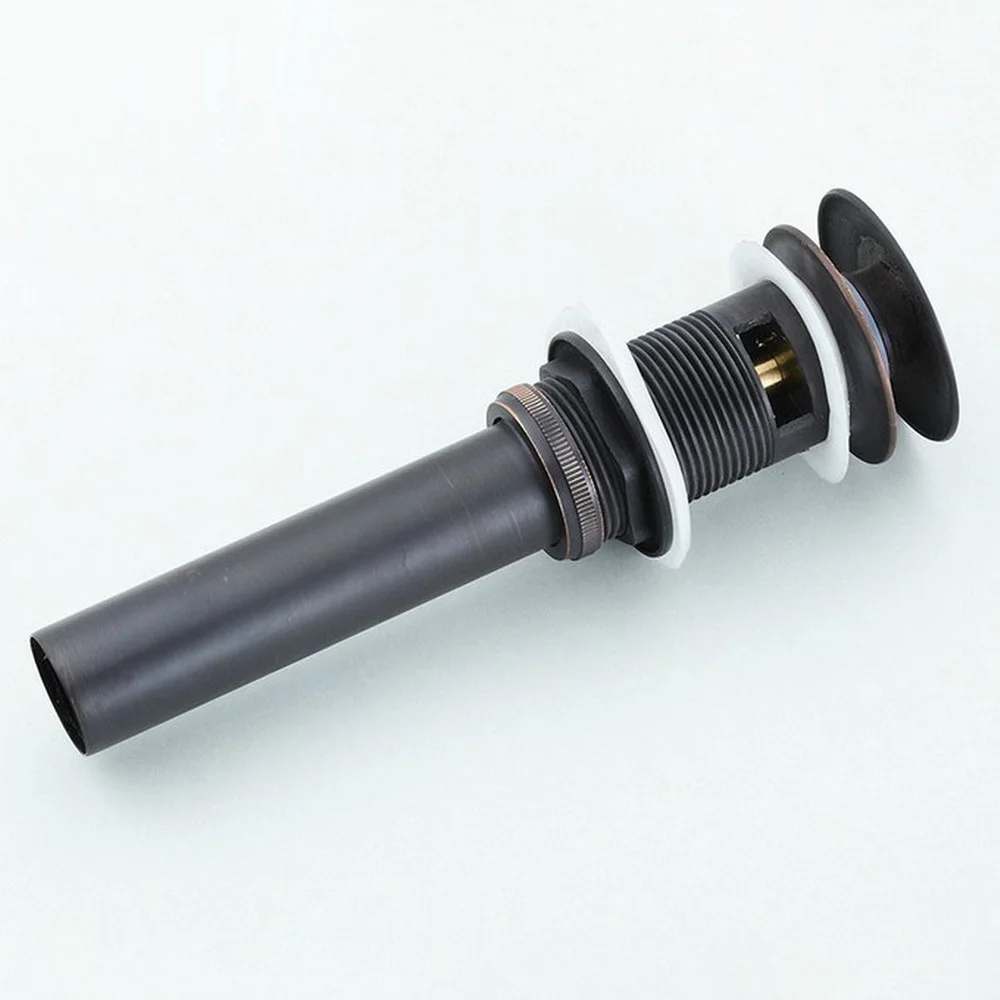 Black Oil Rubbed Brass Bathroom basin Pop Up Drain Bath Strainer Drain With Overflow Products/Accessories Nsd021