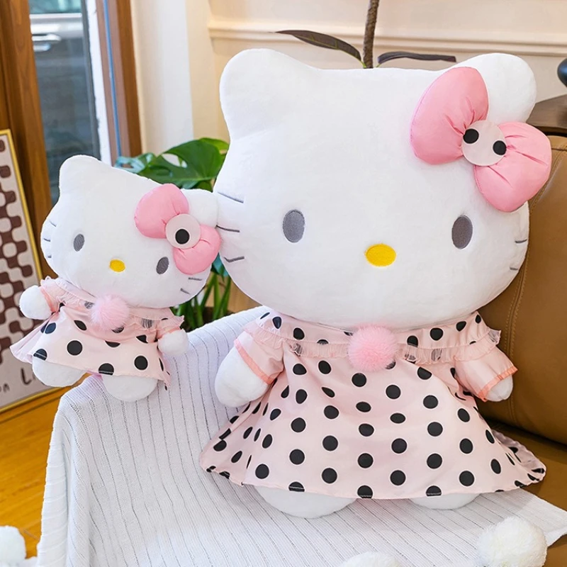 

Большая плюшевая игрушка Hello Kitty 85 см, мультяшная аниме-кукла Sanrio, кавайный декор, удобная мягкая кукла, детская игрушка, подарок