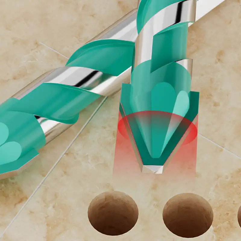 

Eccentric Drill Bits Set 5/6PCS 6mm/8mm/10mm/12mm High Strength Twist Bit for Glass Ceramic Tile Wood Metal Drilling