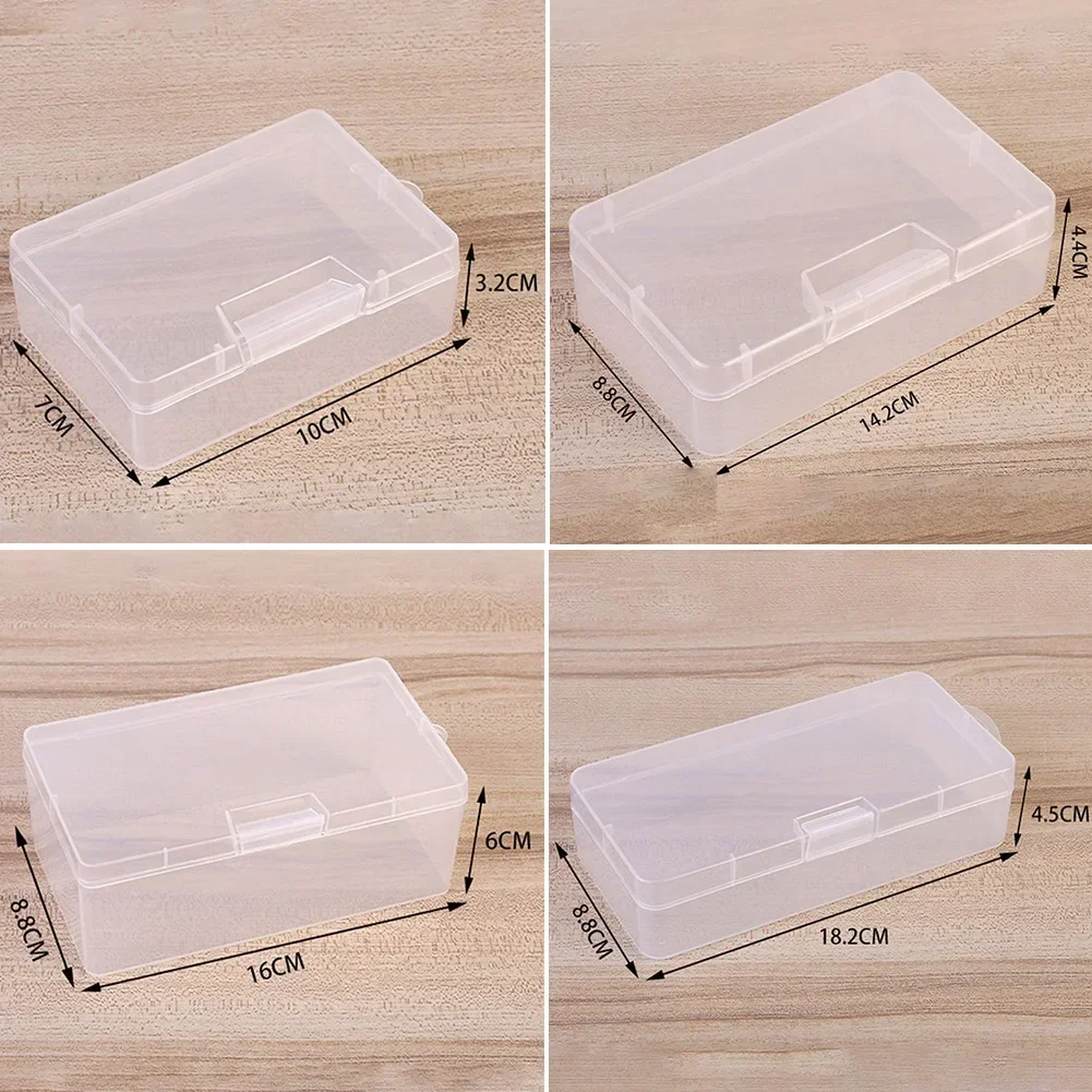 Transparent Plastic Cosmetics Hardware Part Jewelry Storage Cases Contain Packaging Boxes For Earrings Rings Boxes Holders Case