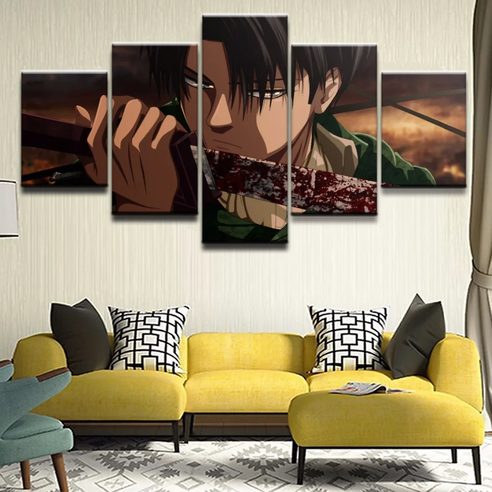 

5 Panels Boy And Sword diamond painting Full square Round,3d picture of rhinestones,Japanese Cartoon,Wall Art Boys Room