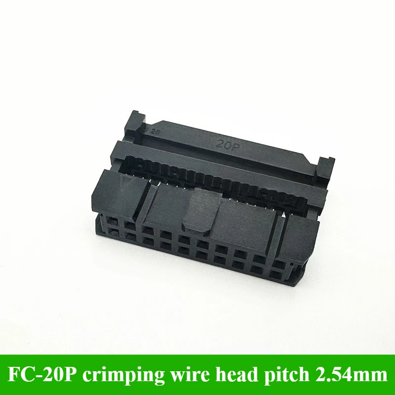 FC 6P/8P/10P/12P/14P/16P/18P/20P/24P/26P/30P/34/40/50/60/64P Pin 2.54mm Pitch Female IDC Socket Connector Ribbon Cable Connector