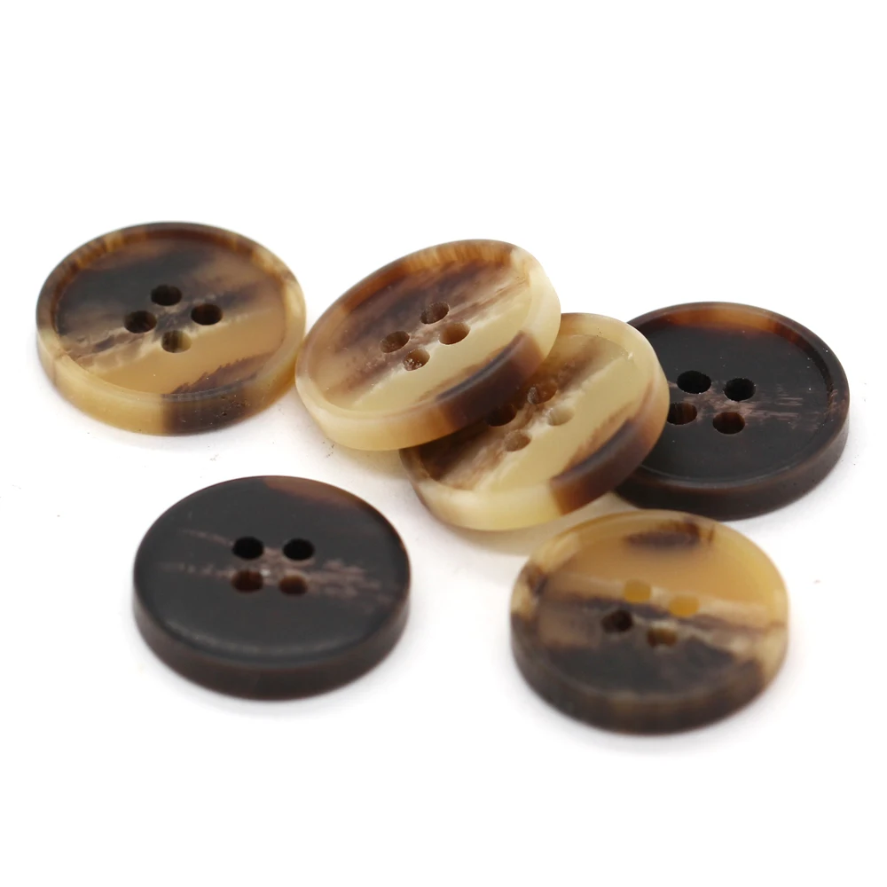 EQUBO 15/18/25/28mm Classical Women Coat Resin Horn Buttons for Clothing Fashion Suit Blazer Windbreaker Sewing Buttons for DIY