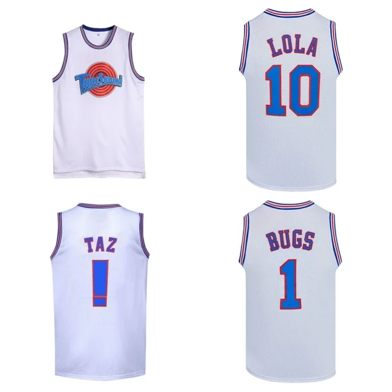 Space Jam Jersey LOLA Murray TWEETY TAZ D DUCK Movie Tune Squad BUGS Basketball Tops Sports Sewing Shirt Costume