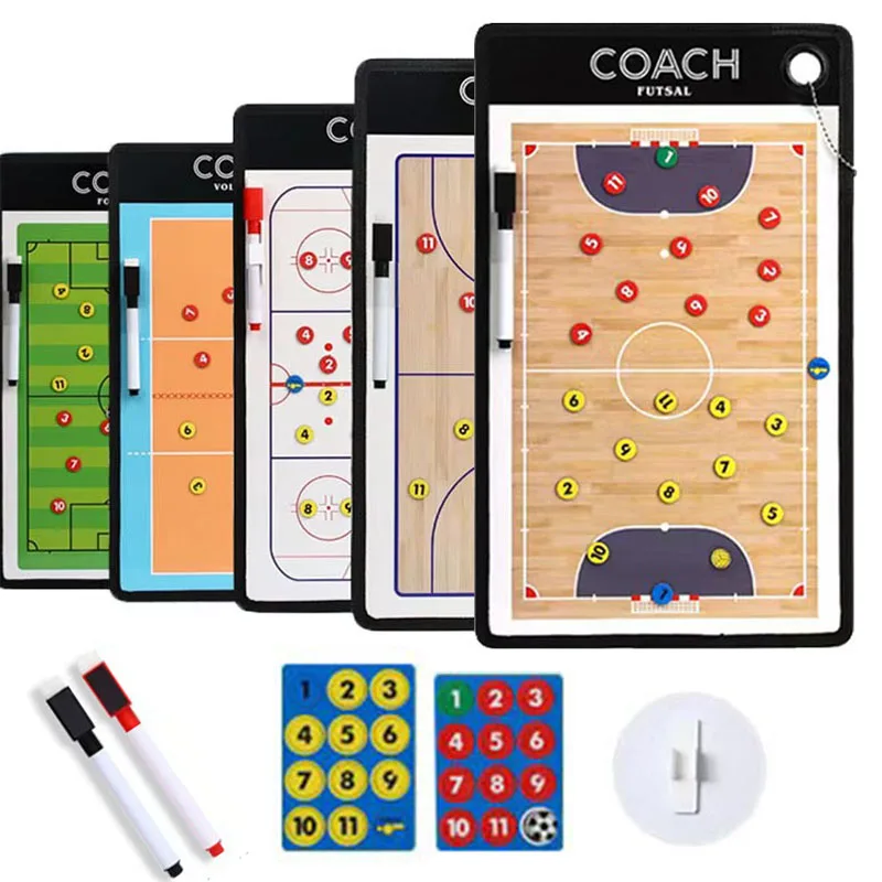 Tablero táctico de balón de fútbol, portapapeles magnético de entrenamiento de voleibol, tablero de estrategia de partido de entrenamiento repetible
