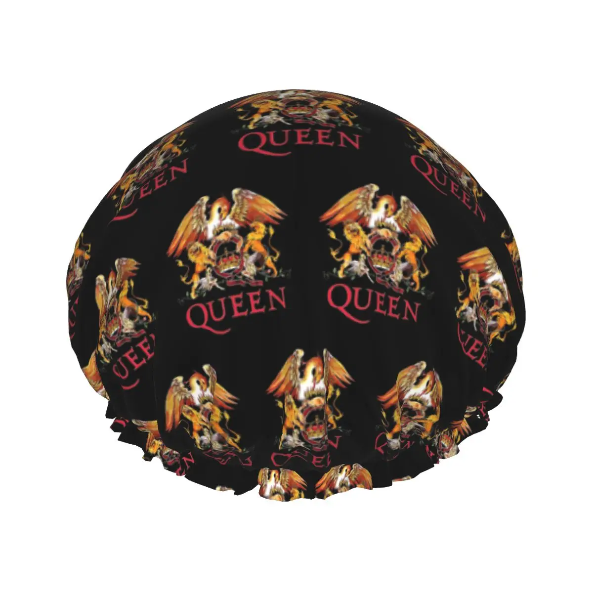 British Singer Songwriter Freddie Mercury Queen Shower Cap for Women Double Layer Elastic Waterproof Bath Hair Caps