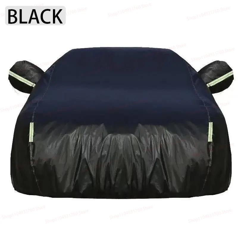 

Universal SUV/Sedan Full Car Covers Outdoor Sun Snow Protection UV Car Reflective Strip Design Black Car Case Cover S-XXL