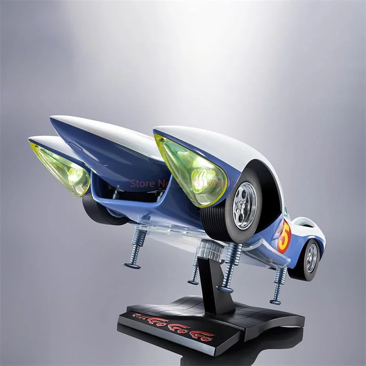 2025 Genuine Bandai Speed Racer Mach 5 Go.Go.Go Alloy Figure Ornament Animation Character Model Toy Collection Christmas Gift