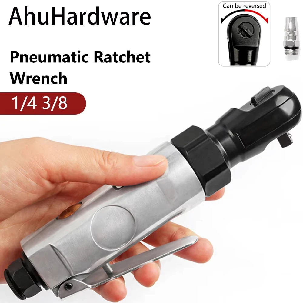 

3/8" 1/4" Pneumatic Air Wrench Square Drive Straight Pneumatic Ratchet Wrench Torsion Drive Spanner Professional Repairing Tool