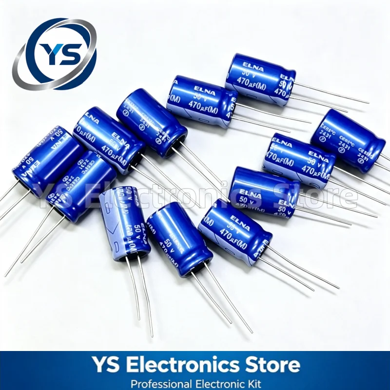 10/50/100/200pcs 50V470UF ELNA RE3 Series 12.5X20mm HiFi Audio Capacitor RE3-50V471MI5# 50V470UF 470UF 50V Original and NEW