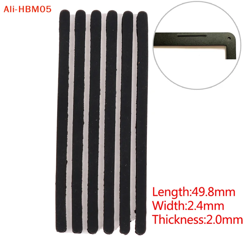 (HB05)6pcs/lot 49.8*2.4*2mm Screen Frame Rubber Pad For Laptop Foot Pad Feet