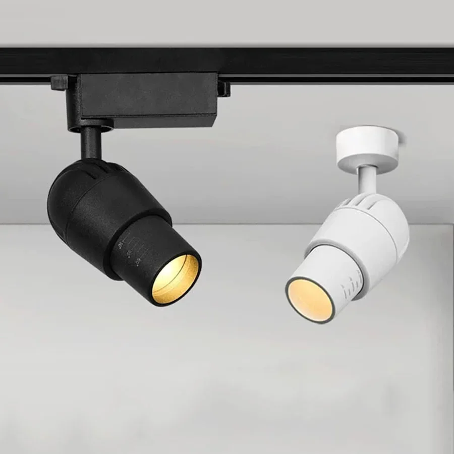 Zoomable LED Track Light 10°~60° Focusing Track Spotlight Ceiling Downlight Rail Lamp For Cafe Museum Store Restaurant Decor