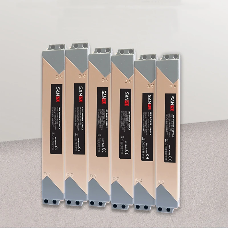 

Ультратонкий линейный импульсный источник питания для лент 170 В-240 В 60 Вт 100 Вт 150 Вт 200 Вт 250 Вт 300 Вт Силовой трансформатор для освещения светодиодных лент