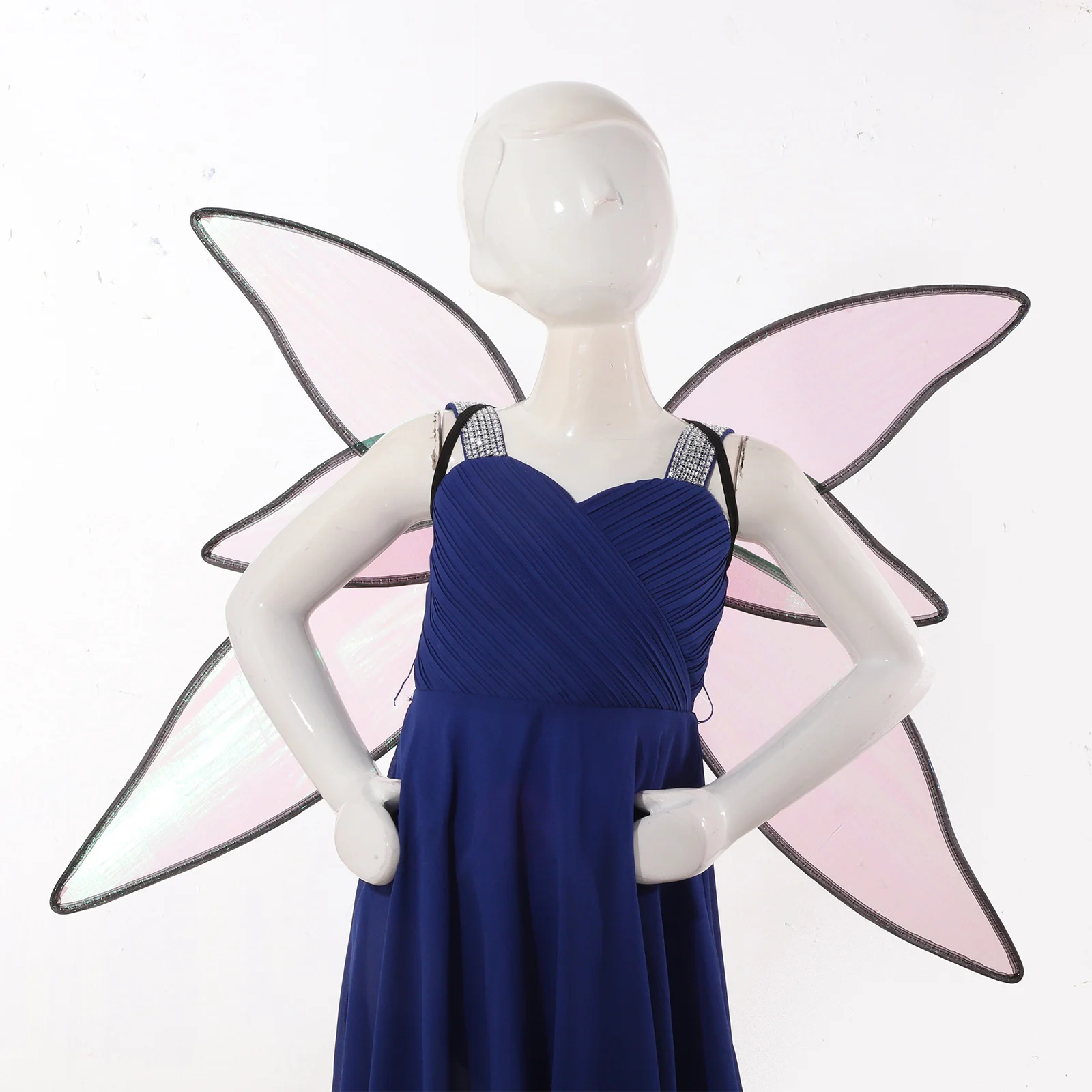 Reflecting Fairy Elf Angel Wings Princess Dress Up Cosplay Color Changing Butterfly Wings Christmas Halloween Stage Accessories