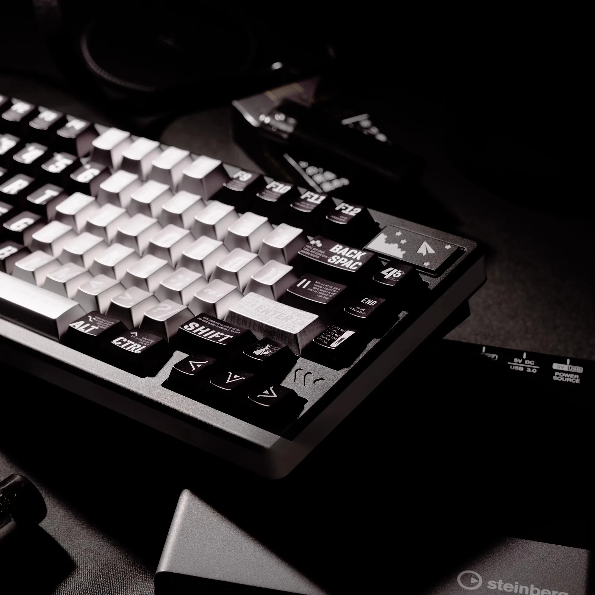 Hei Yan Metal Texture Original Mechanical Keyboard Night Demon Mage Keycap Customized 6887 Keys