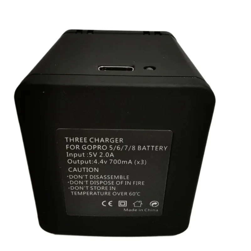 3.85V 1220mAh for Gopro Hero 8 Camera Battery+3 Slots LED Light Battery Charger Type C Cable for GoPro Hero 7 8 5 6 Black Camera