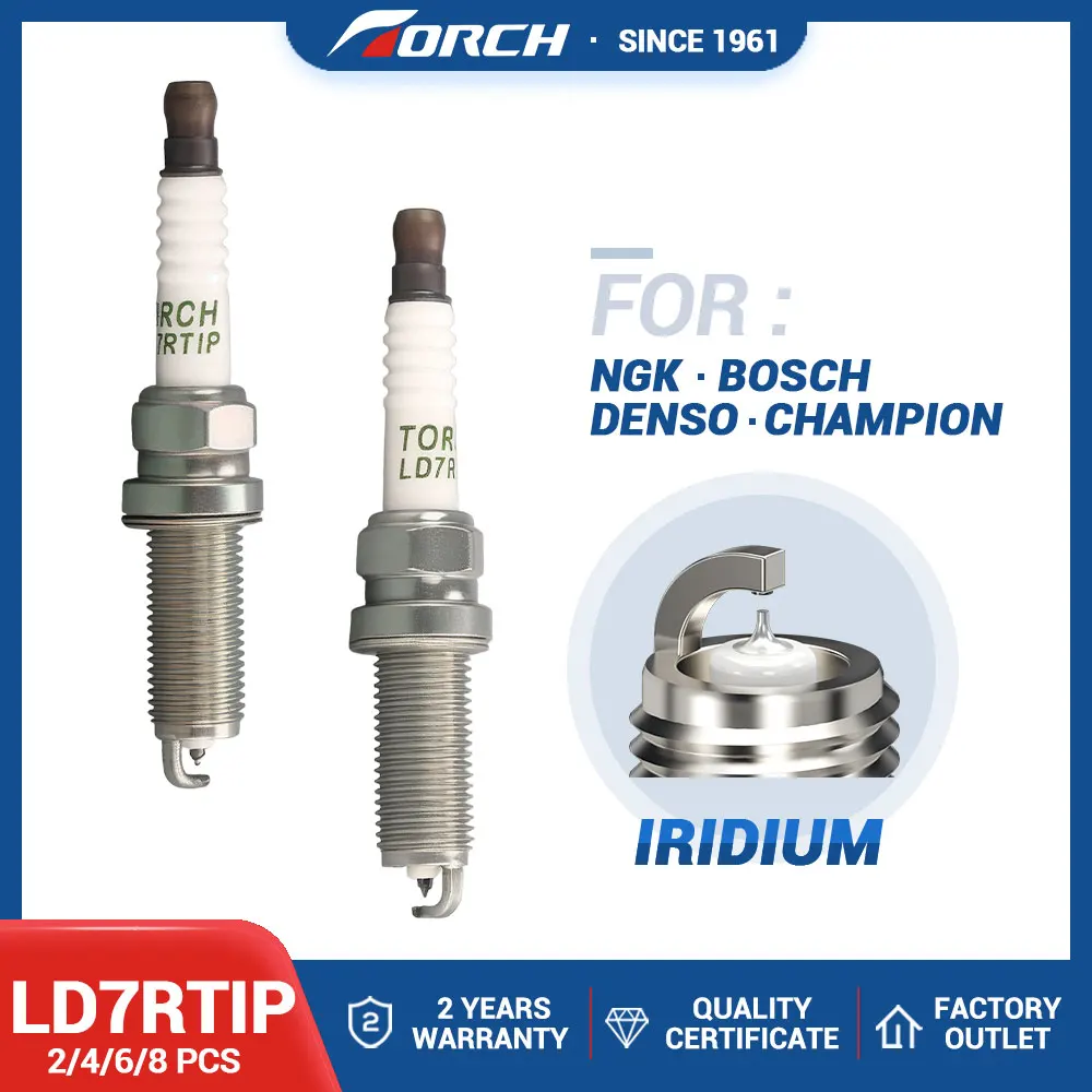 2-8PCS TORCH LD7RTIP/OE214 472QA-3707100 Compatible con BYD King 05/Qin Plus/Song Max/Pro/Plus DM-i 1.5L BYD472QA/81Kw 2021-2025