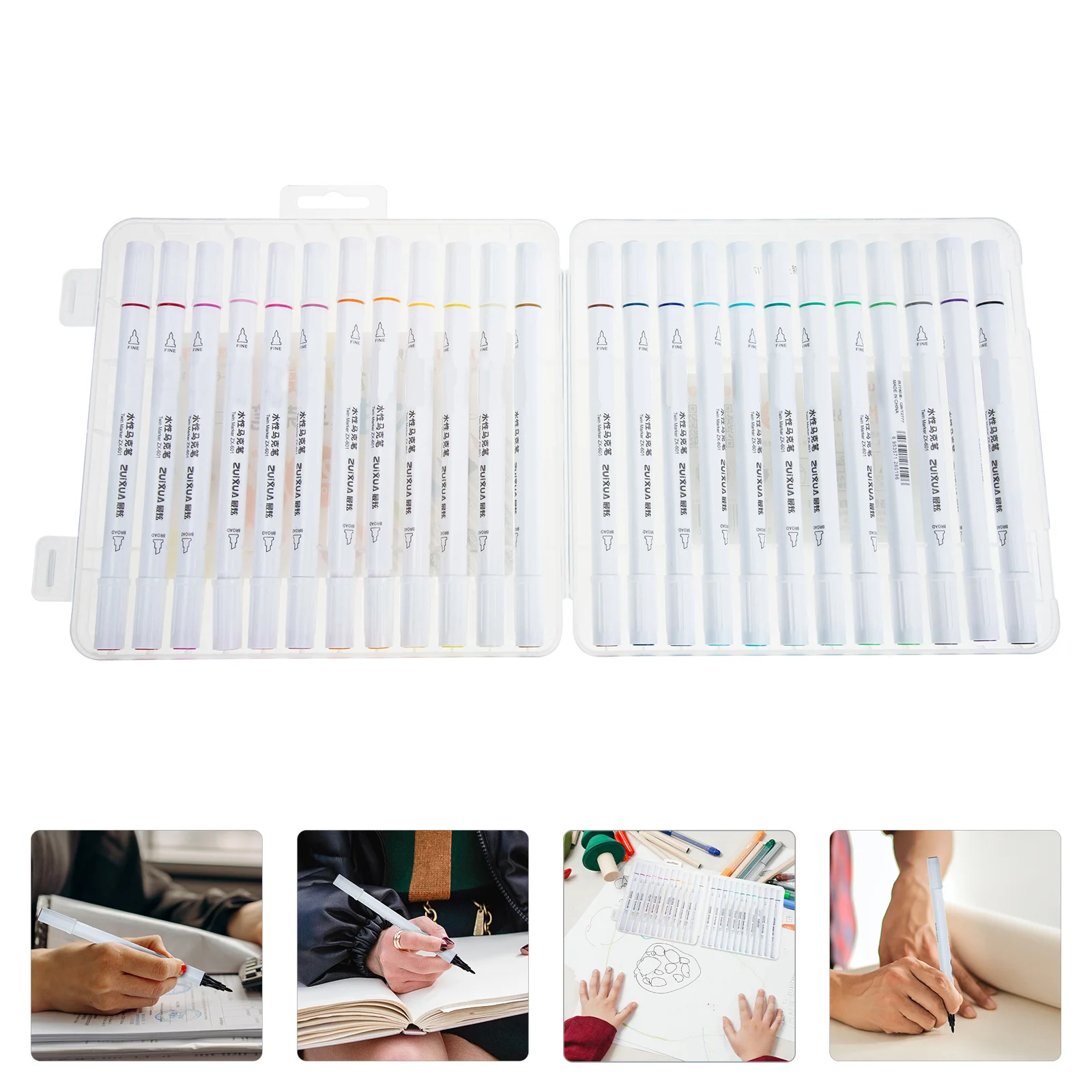 

1Set Acrylic Paint Marker Pens Double-End Colored Art Markers Portable for DIY Painting Drawing Acrylic Paint Pens