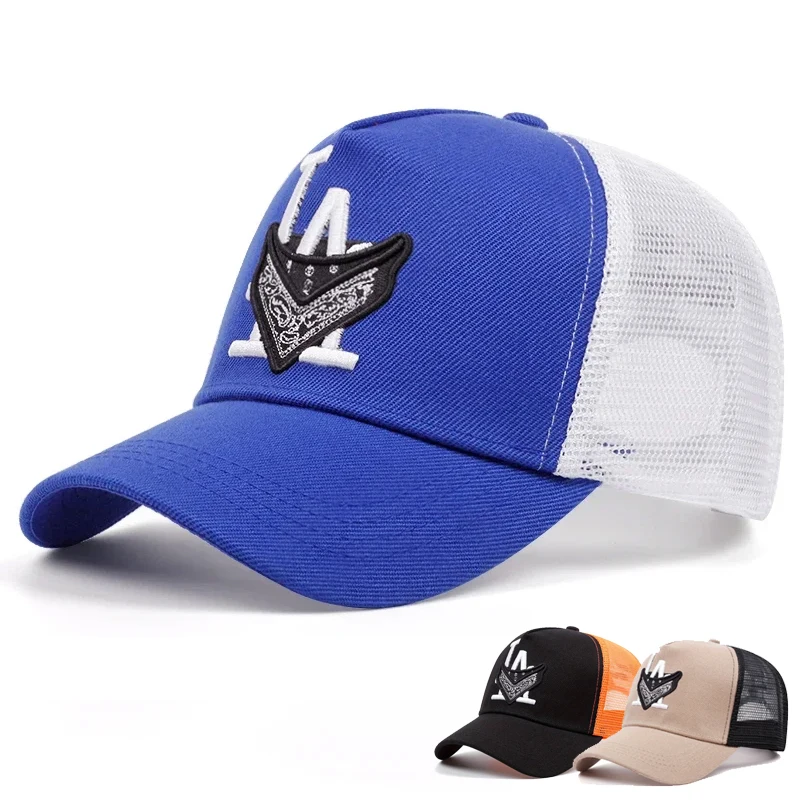 Breathable Mesh Baseball Caps For Men Summer Cool Trucker Hats Embroidery Snapback Cap Men Women Sun Hat