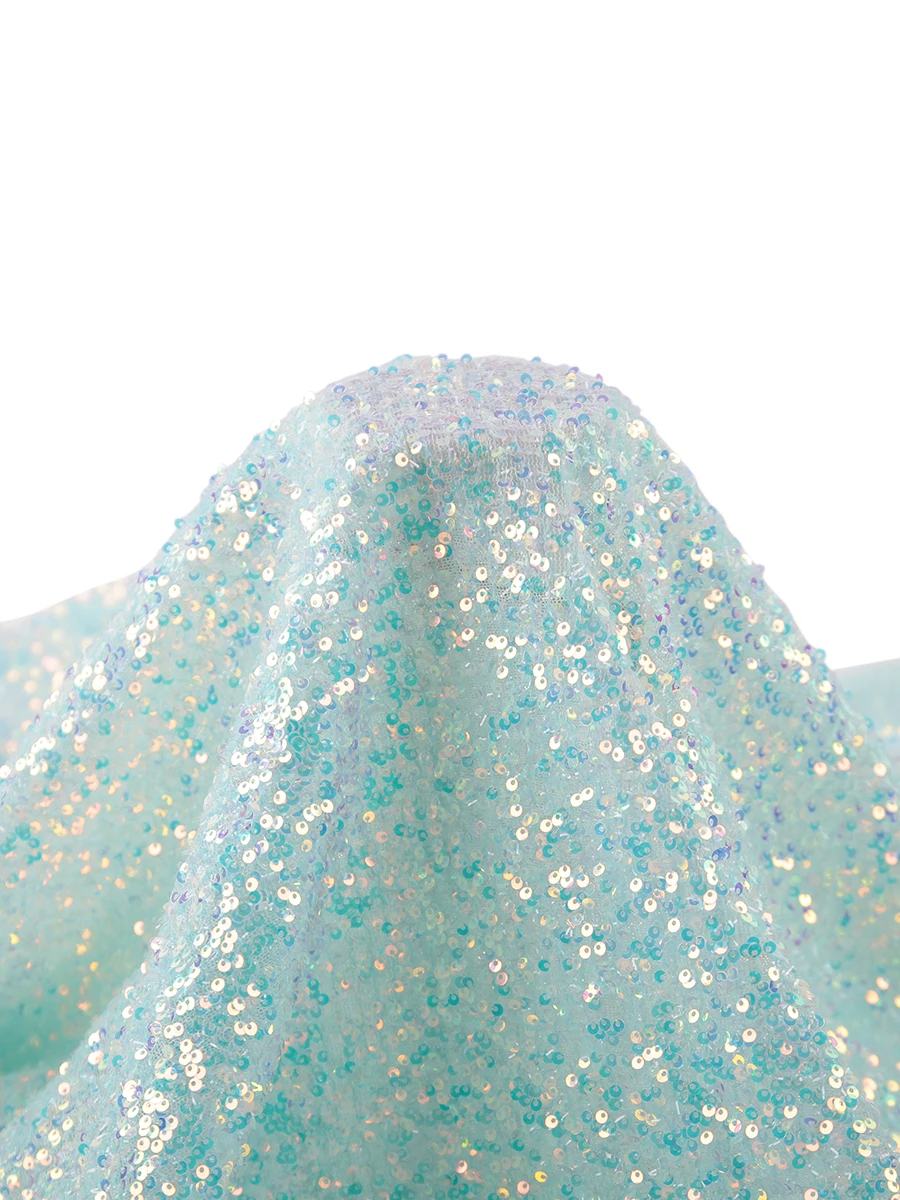 Impermeable Illusion Sequins Fabric Mesh Mess Wedding Decoration Shooting Background Dress Stage Clothing Fabrics