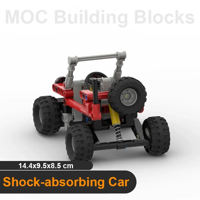 Blocs de construction tout-terrain avec amortisseur à ressort, assemblage de pièces amples, briques MOC, voiture pour enfant, bricolage, Modification, jouets de haute technologie