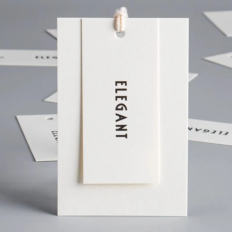 Customized Clothing Printing Hang Tags Price Tag Paper Labels for Clothes Personalizar Etiquetas view 2