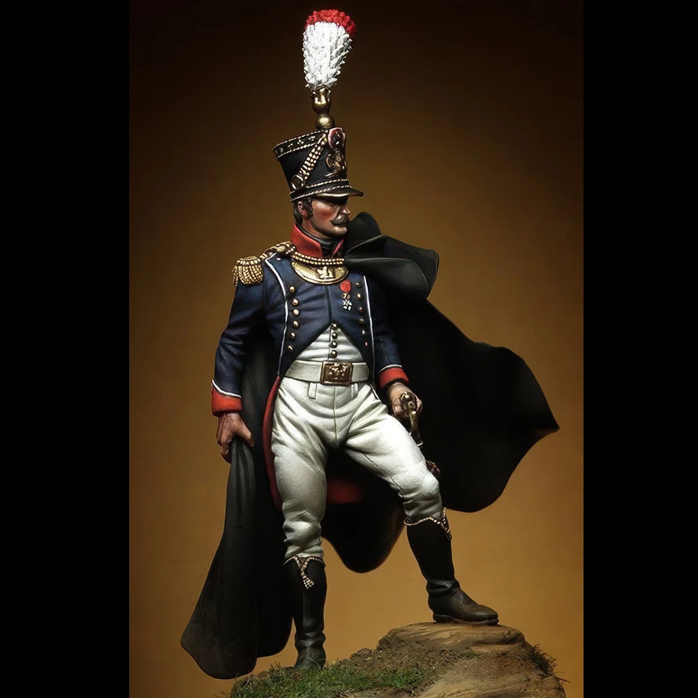 1/32 Officer of the Grenadiers of the Young Guard, France 1815, Resin Model figure, GK, Unassembled and unpainted kit