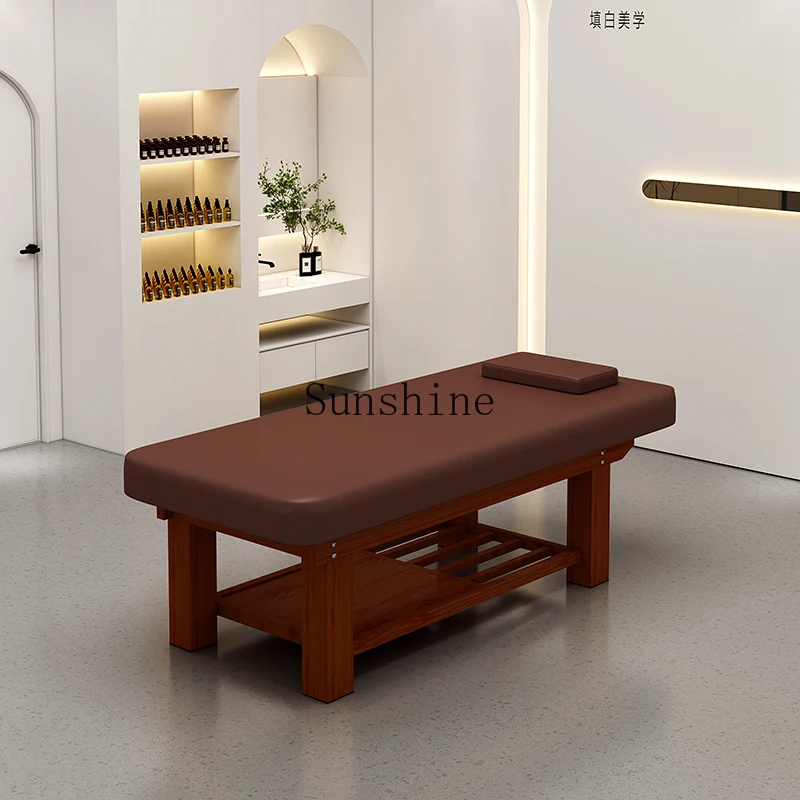 Solid wood beauty bed, massage bed, body embroidery bone setting ear bed