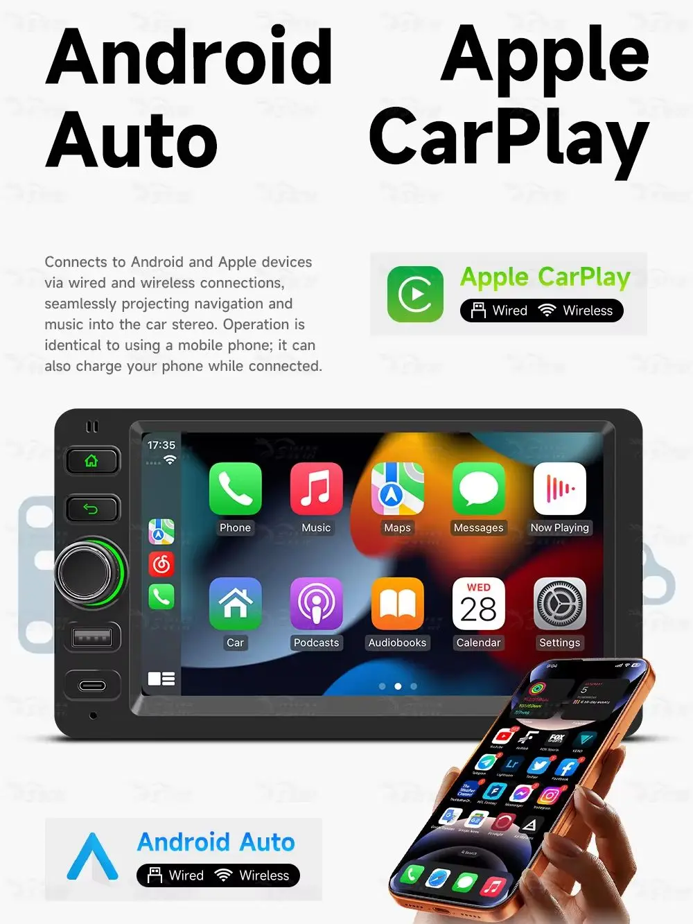 Car Stereo Radio For Buick GL8 ES FirstLand Chevrolet Silverado 2003-2006 Wireless Carplay Android Auto BT GPS Multimedia Player