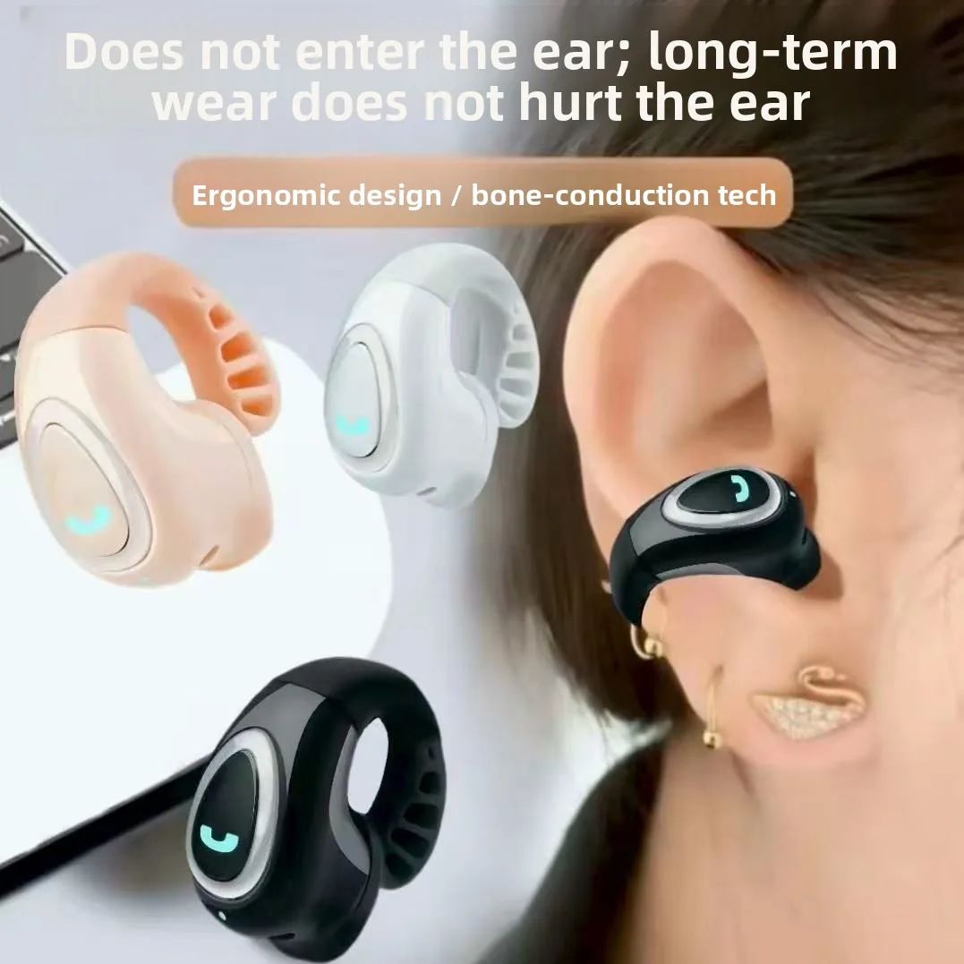 

New Hot Air Conduction Wireless Bluetooth Single Earphone Suitable for Either Ear Ulrta Long Battery Life Earset For Music Sport