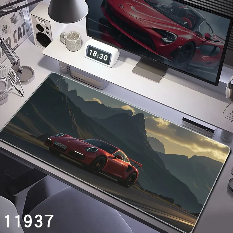 Europe Large Sport Car Design Gaming Mouse Pad Anti-Slip Rubber Base Extended Desk Mat for Gamer Office Use Computer Accessories