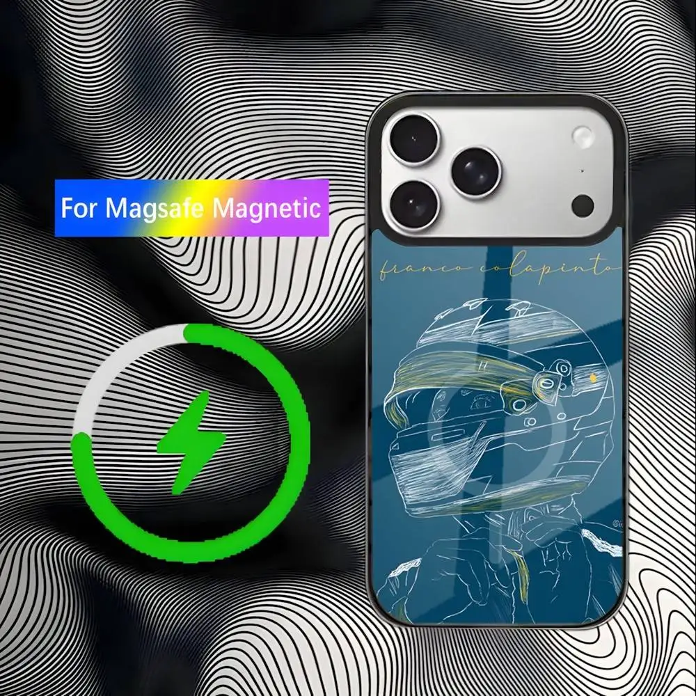 حافظة هاتف F-FrancoS 43 F1 C-Colapinto لهاتف iPhone 17,16,15,14,13,12,11,Pro,Max,Plus,Mini,E شحن لاسلكي مغناطيسي Magsafe