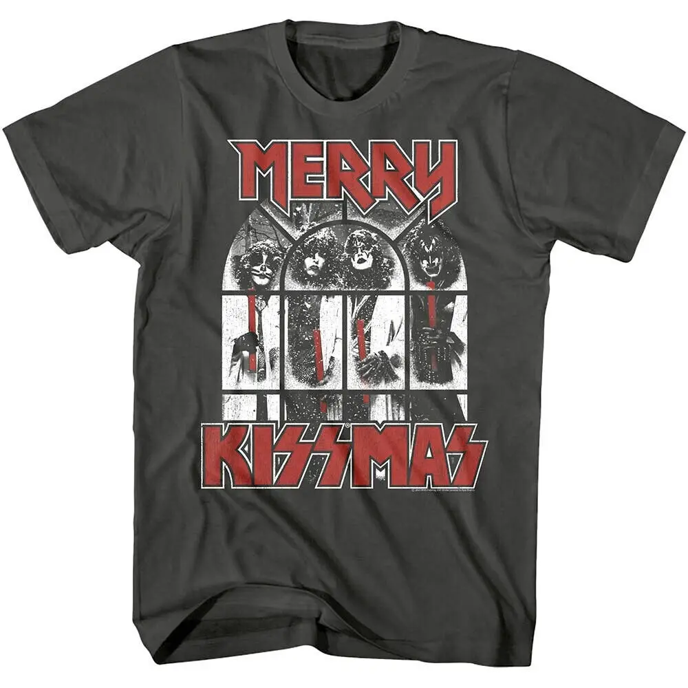 Kiss T Shirt Snowy Window Merry Kissmas Candles