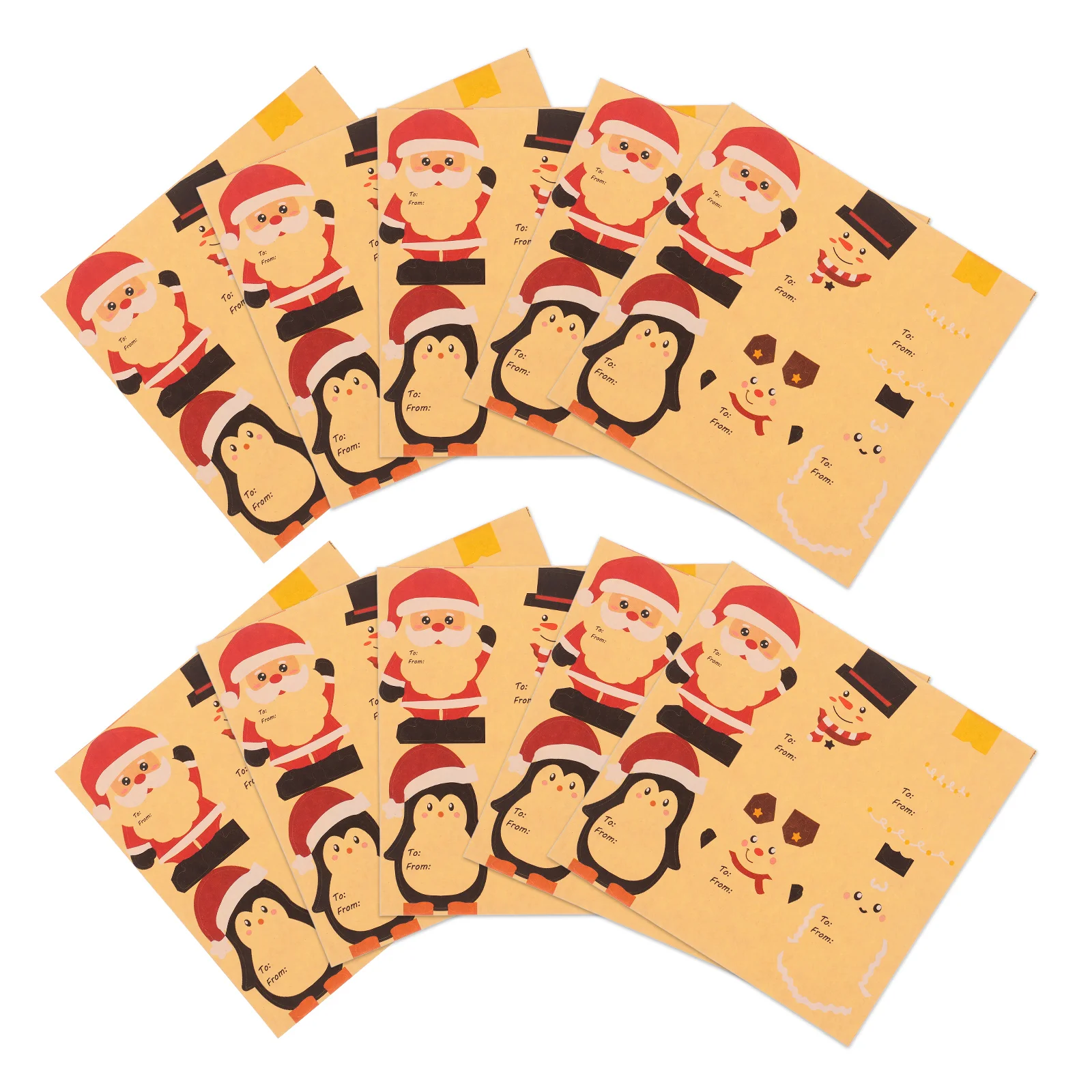 

20 Sheets Self-adhesive Label Sticker Christmas Car Magnets Refrigerator Reflective Merry Stickers