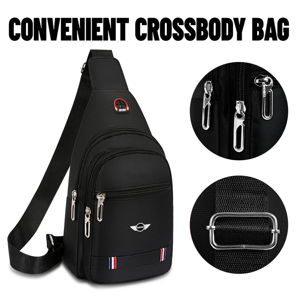 

Unisex Canvas Chest Bag Fashion Shoulder Bags Travel Hanging Bag For Mini Cooper S Works R52 R55 R56 R50 R53 R60 R61 F56 F60 JCW