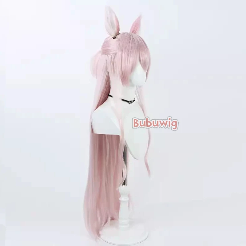 Bubuwig Synthetic Hair Kiyokawa Akira Cosplay Wigs Blue Archive Kiyokawa Akira 100cm Long Straight Light Pink Wig Heat Resistant