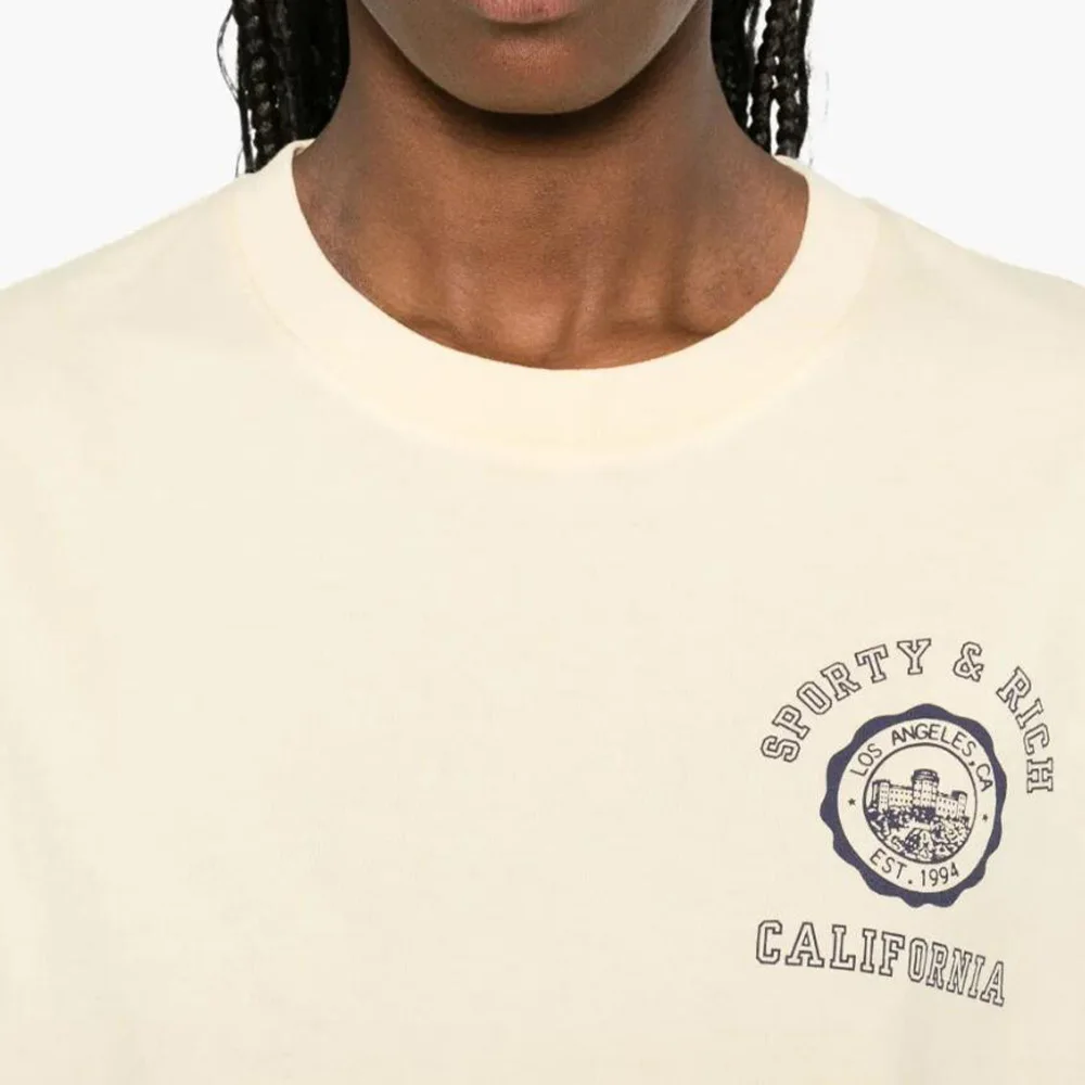 

Свободные хлопковые футболки с принтом в американском винтажном стиле, женские кремово-белые топы с круглым вырезом и короткими рукавами, модные повседневные футболки