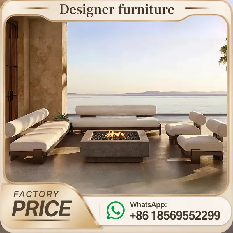 Aluminum Alloy Outdoor Sofa Waterproof Sunscreen Patio Furniture For Garden Villa Balcony Hotel All Weather Leisure Set
