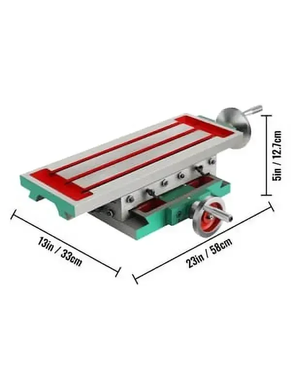 Фрезерный рабочий стол 17,7 х 6,7 дюйма, рабочий стол для комбинированного фрезерного станка, 2 оси, 4 способа перемещения