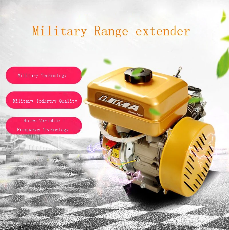 3KW Electric Motor Vehicle Gasoline Generator Range Extender Multifunction Bass Electric Start Range Extender