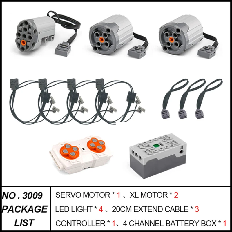 Mould King Technical Power Functions Upgrate Motor MOC Servo L M Motor LED Light Kit LEGO 20086 20001 Block Receiver Control Set