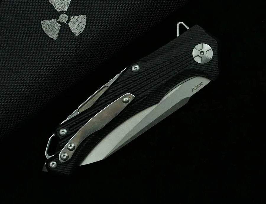 LEMIFSHE JK3287G Folding Knife Real D2 Blade G10 Handle Outdoor Camping Kitchen Survival Multi functional Pocket EDC Tool