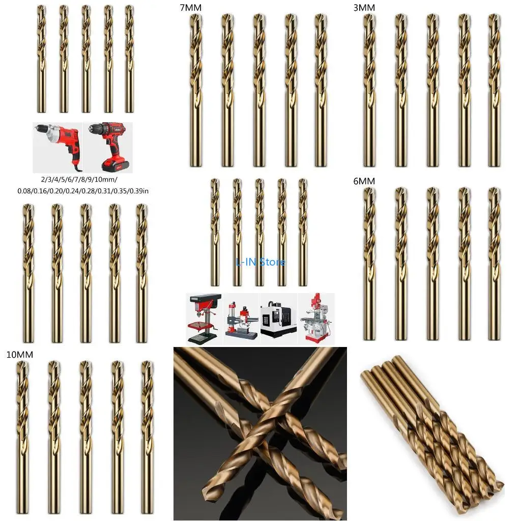 

HSS Twist Drill Bit Set High Cobalt Bit Bit для дерева из нержавеющей стали.